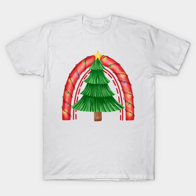 Christmas Lights Sparkle on The Tree T-Shirt by Archie & Ainslie